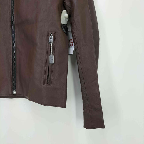 コーチ COACH ラムレザー シングルライダースジャケット メンズ import:S