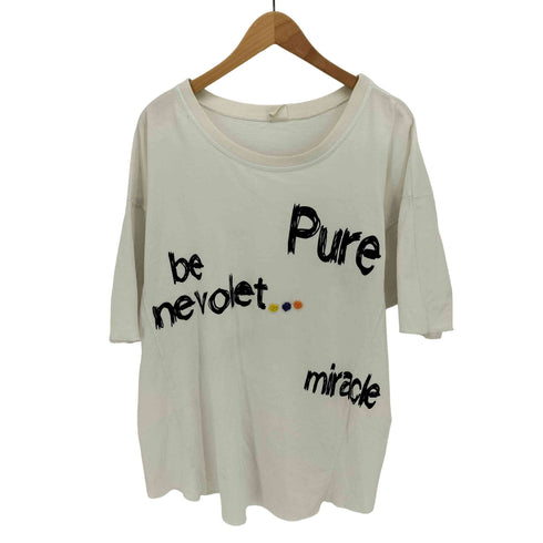 Pure Be Nevolet Miracle ビジュー メッセージプリント Tシャツ メンズ