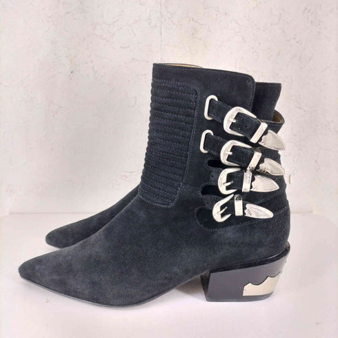 トーガプルラ TOGA PULLA 4 metal short boots 4メタルスウェードレザーショートブーツ レディース JPN:38