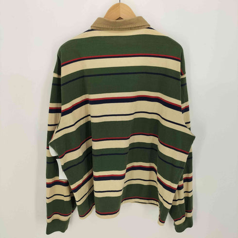 ポロバイラルフローレン Polo by RALPH LAUREN ポニー刺繍 マルチボーダー 長袖 ラガーシャツ メンズ import:XL