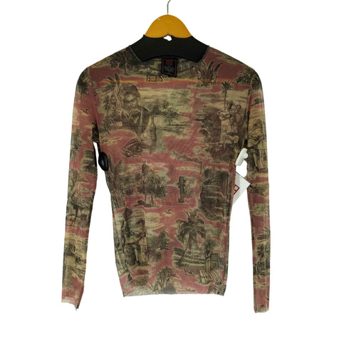 ジャンポールゴルチエクラシック Jean Paul GAULTIER CLASSIQUE 総柄 パワーネットカットソー メンズ JPN:48