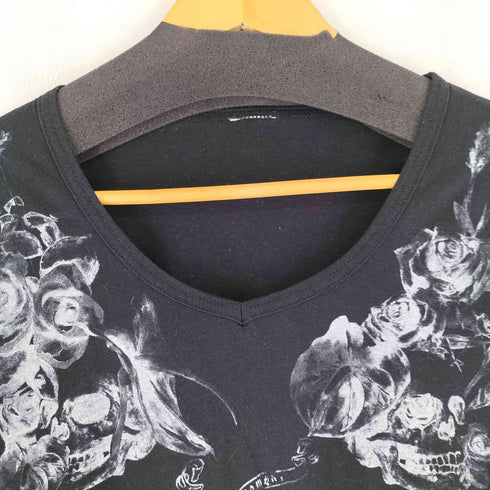 ボタニカルプリント L/S Vネックカットソー メンズ