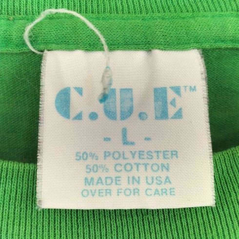 C.U.E 90s バックプリント ポケットTシャツ メンズ L