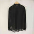 ブラックコムデギャルソン BLACK COMME des GARCONS AD2020 21SS Gathered sleeve see-through blouse レディース L