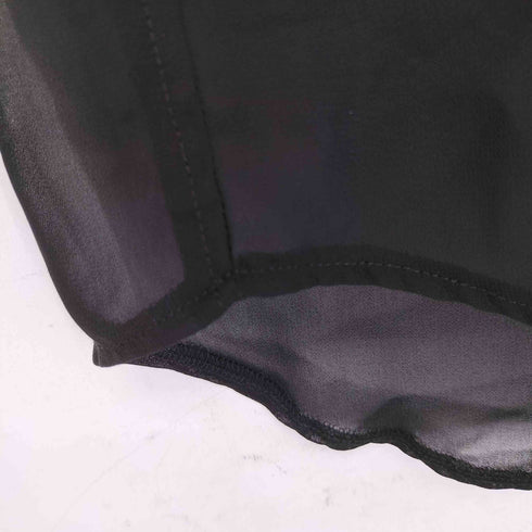 ブラックコムデギャルソン BLACK COMME des GARCONS AD2020 21SS Gathered sleeve see-through blouse レディース L