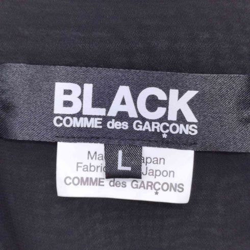 ブラックコムデギャルソン BLACK COMME des GARCONS AD2020 21SS Gathered sleeve see-through blouse レディース L