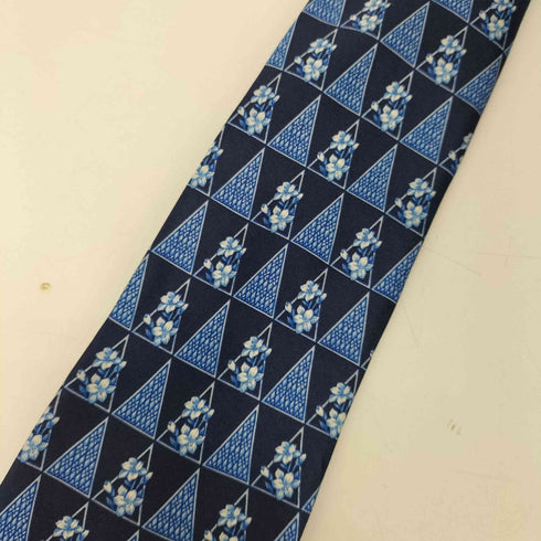 ランバンパリ LANVIN PARIS OLD MADE IN FRANCE フランス製 総柄 絹 シルク 100% ネクタイ メンズ