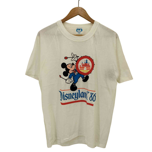 80S USA製 フロントキャラクタープリント ラグランスリーブ Tシャツ メンズ import:L