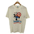 80S USA製 フロントキャラクタープリント ラグランスリーブ Tシャツ メンズ import:L