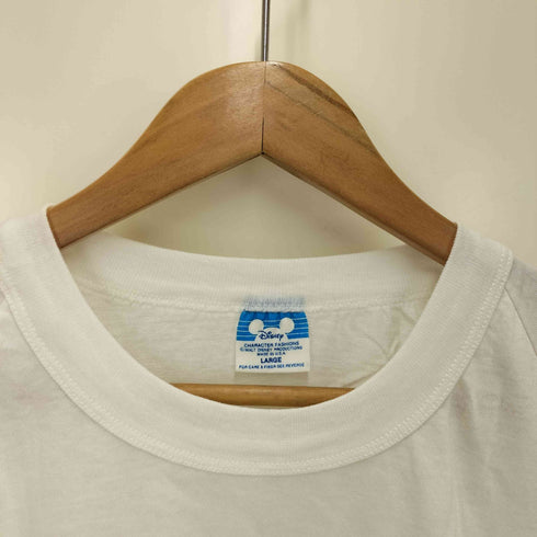 80S USA製 フロントキャラクタープリント ラグランスリーブ Tシャツ メンズ import:L