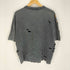 ザラ ZARA ワッフル生地 プリント ダメージ加工 クルーネック Tシャツ メンズ import:M