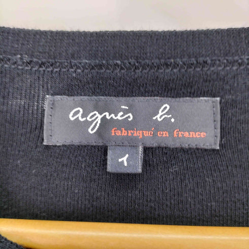 アニエスベー agnes b. フランス製 コットン ニット カーディガン レディース JPN:1