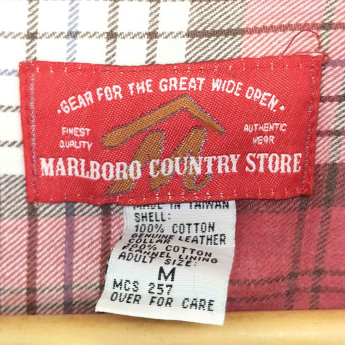 マルボロカントリーストア marlboro country store 襟レザー デニムジャケット メンズ import:M