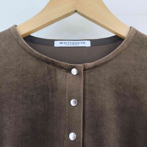 ビューティーアンドユースユナイテッドアローズ BEAUTY & YOUTH UNITED ARROWS ベロア コンパクト カーディガン レディース FREE