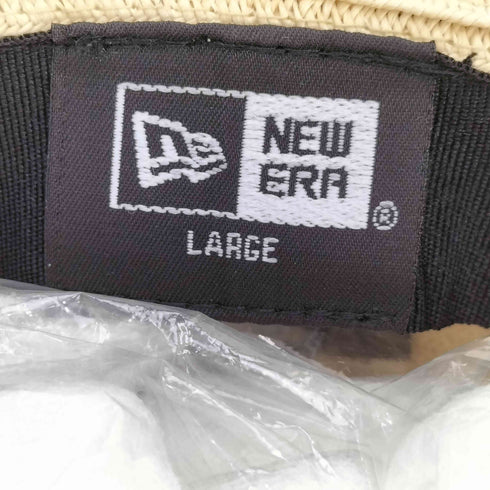 ニューエラ NEW ERA グログランバンド ナチュラルペーパーロープ シルバーピン トリルビーハット メンズ L