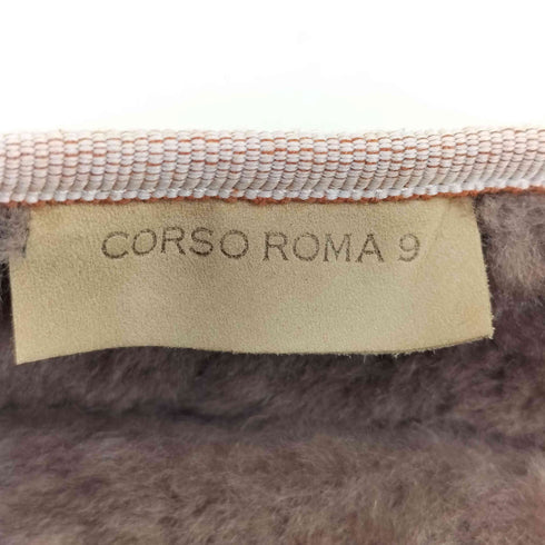 コルソローマノーヴェ CORSO ROMA 9 ボア付き バレエシューズ レディース 38