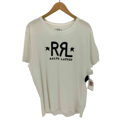 ダブルアールエルラルフローレン RRL RALPH LAUREN 別注 USA製 フロントロゴ S/S クルーネック Tシャツ メンズ import:L