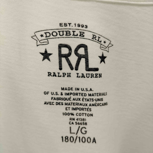 ダブルアールエルラルフローレン RRL RALPH LAUREN 別注 USA製 フロントロゴ S/S クルーネック Tシャツ メンズ import:L