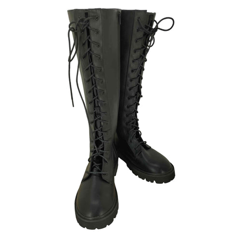 ヘザー Heather レースアップロングブーツ レディース JPN:L