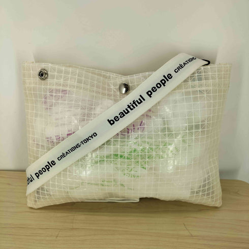 ビューティフルピープル beautiful people plaid vinyl logo tape adjutable bag レディース FREE