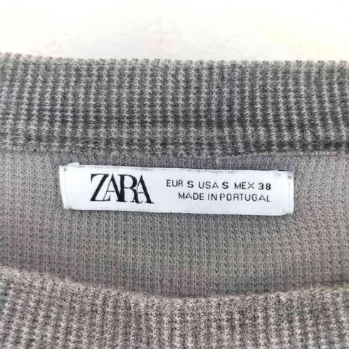 ザラ ZARA スプレープリント カットオフクルーネックTシャツ メンズ import:S