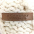 バーバリーブルーレーベル BURBERRY BLUE LABEL ケーブル編み ポップコーン編み レザータグ フリンジ マフラー レディース
