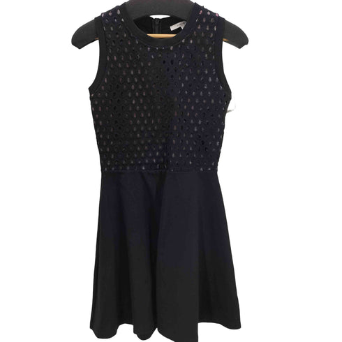 カルヴェン CARVEN メッシュデザイン ノースリーブワンピース レディース S