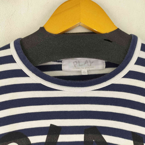 プレイコムデギャルソン PLAY COMME des GARCONS ロゴプリント ボーダー L/S カットソー レディース JPN:S