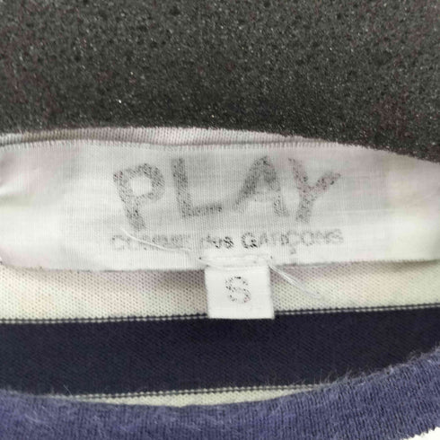 プレイコムデギャルソン PLAY COMME des GARCONS ロゴプリント ボーダー L/S カットソー レディース JPN:S