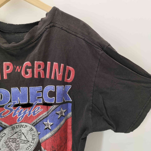 00s ダメージ加工 両面プリント クルーネックTシャツ メンズ