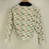 ヘルスニット Healthknit 80S USA製 花柄 クルーネック サーマル L/S Tシャツ レディース import:M
