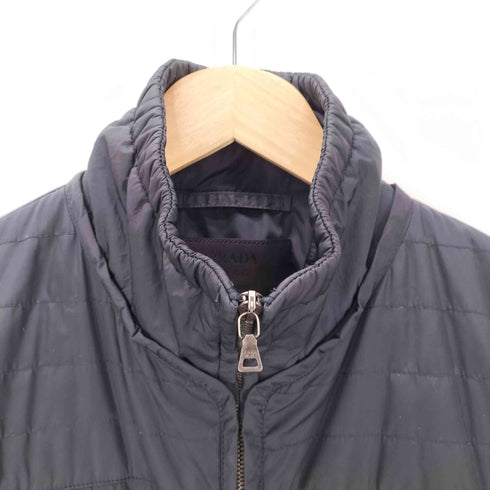 プラダ PRADA MADE IN ITALY FULL-ZIP NYLON JACKET イタリア製 フルジップ ナイロン パデット ブルゾン ジャケット ダブルジップ ririジップ archive アーカイブ メンズ EUR:46