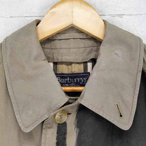 バーバリーズ BURBERRYS MADE IN ENGLAND 後染めデザイン比翼ステンカラーコート メンズ 46