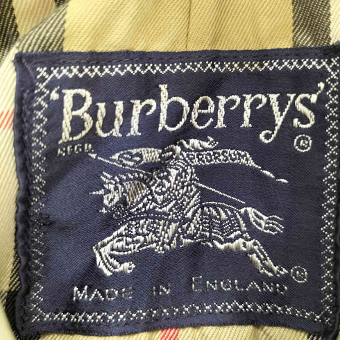 バーバリーズ BURBERRYS MADE IN ENGLAND 後染めデザイン比翼ステンカラーコート メンズ 46