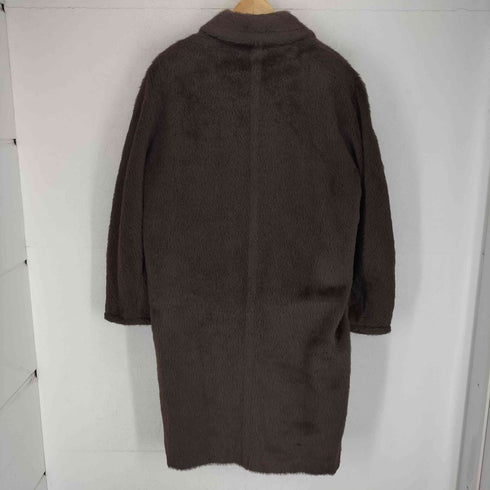 マックスマーラ MAX MARA 白タグ アルパカ&ウール シャギー ロングコート レディース US:8