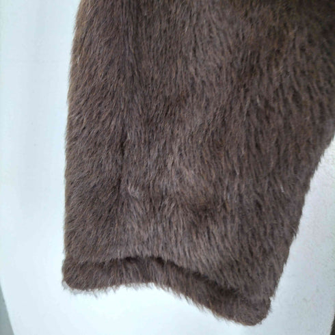 マックスマーラ MAX MARA 白タグ アルパカ&ウール シャギー ロングコート レディース US:8