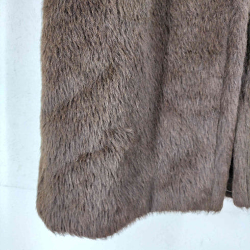 マックスマーラ MAX MARA 白タグ アルパカ&ウール シャギー ロングコート レディース US:8