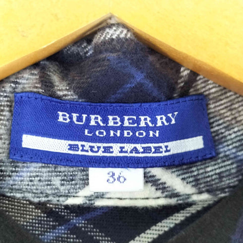 バーバリーブルーレーベル BURBERRY BLUE LABEL フリル チェック ワンピース レディース JPN:36