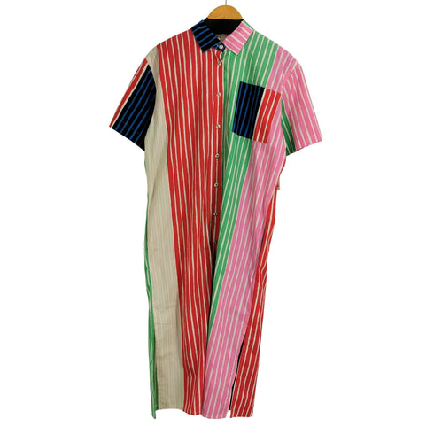 マリメッコ marimekko マルチカラーストライプ S/S シャツワンピース レディース import:XS