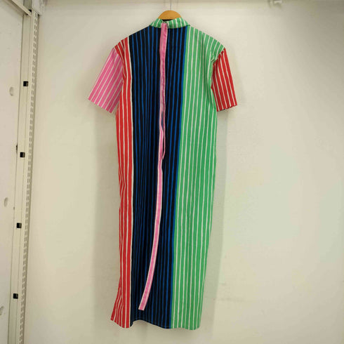 マリメッコ marimekko マルチカラーストライプ S/S シャツワンピース レディース import:XS