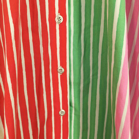 マリメッコ marimekko マルチカラーストライプ S/S シャツワンピース レディース import:XS