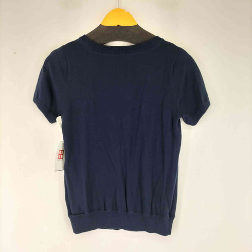 バーバリーブルーレーベル BURBERRY BLUE LABEL ホースロゴ刺繍 S/S ニット カーディガン レディース JPN:38