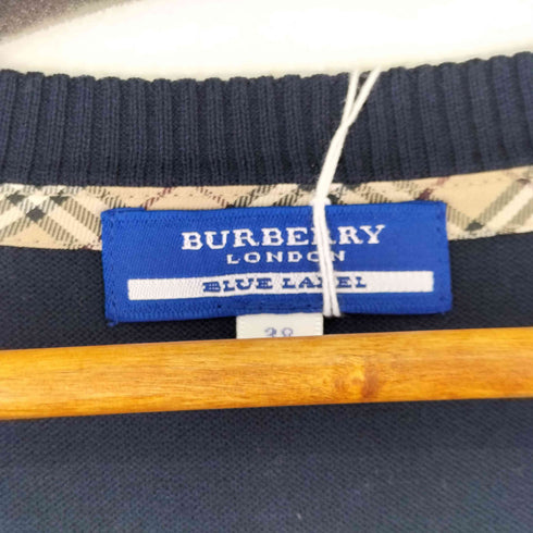 バーバリーブルーレーベル BURBERRY BLUE LABEL ホースロゴ刺繍 S/S ニット カーディガン レディース JPN:38