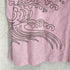 紅 BINS 和柄 両面プリントヘンリーネックTシャツ レディース M