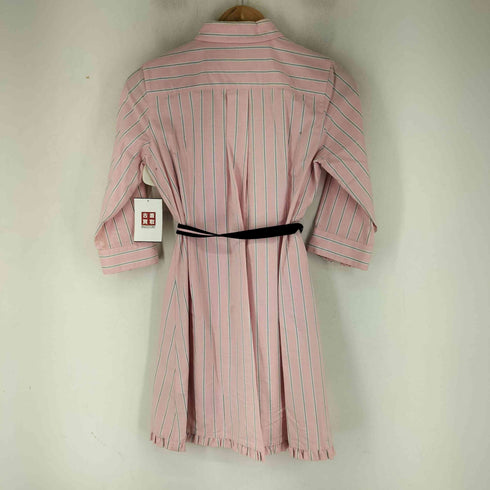 バーバリーブルーレーベル BURBERRY BLUE LABEL ベルテッド ストライプ シャツワンピース レディース JPN:38