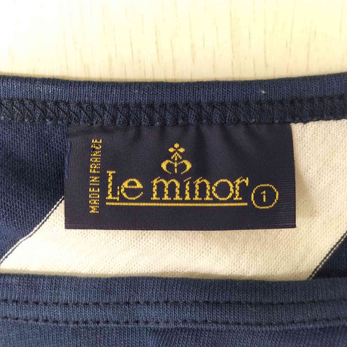 ルミノア Le minor MADE IN FRANCE ボーダーノースリーブワンピース レディース JPN:1