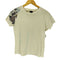 HABU BOX 和柄 袖プリントクルーネックTシャツ レディース M