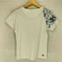 HABU BOX 和柄 袖プリントクルーネックTシャツ レディース M