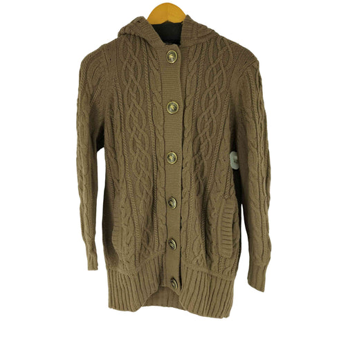 バーバリーブルーレーベル BURBERRY BLUE LABEL ケーブルニット パーカー レディース JPN:38