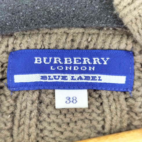 バーバリーブルーレーベル BURBERRY BLUE LABEL ケーブルニット パーカー レディース JPN:38